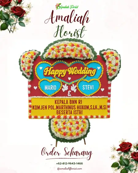 Papan Bunga Pernikahan Niur